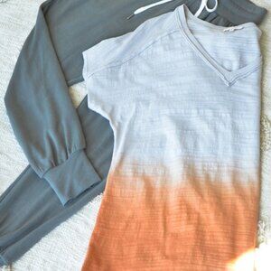 Peony Silver Dip-Dye Top